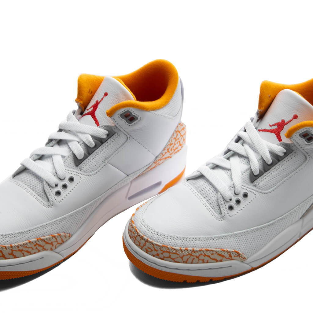 Women's Air Jordan 3 Retro 'Orange Citrus' - White/Multi Color/Orange Peel