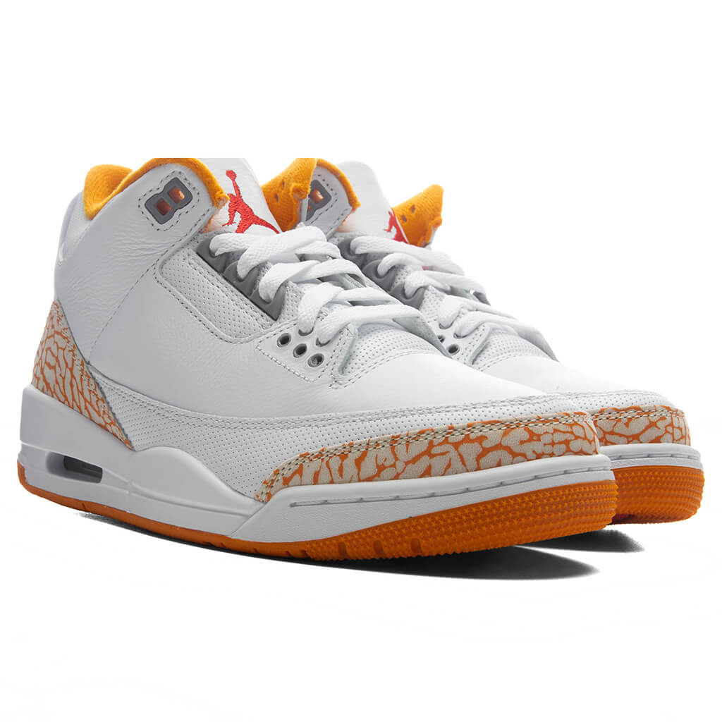 Women's Air Jordan 3 Retro 'Orange Citrus' - White/Multi Color/Orange Peel