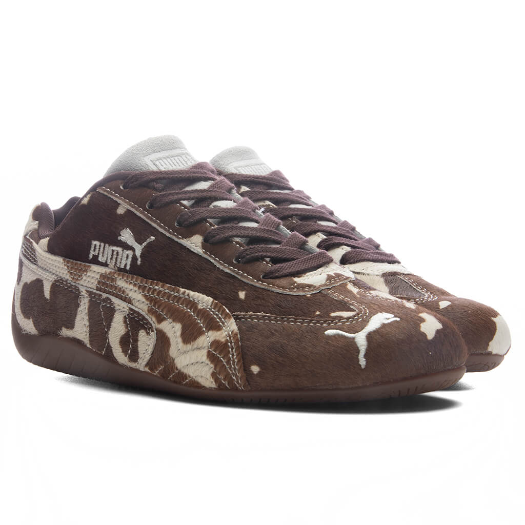 Women's Speedcat Cow Print - Chocolate Brown/Gum