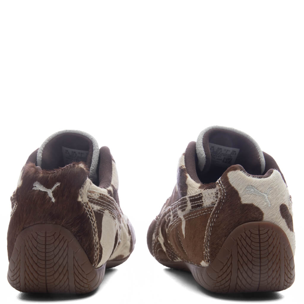 Women's Speedcat Cow Print - Chocolate Brown/Gum