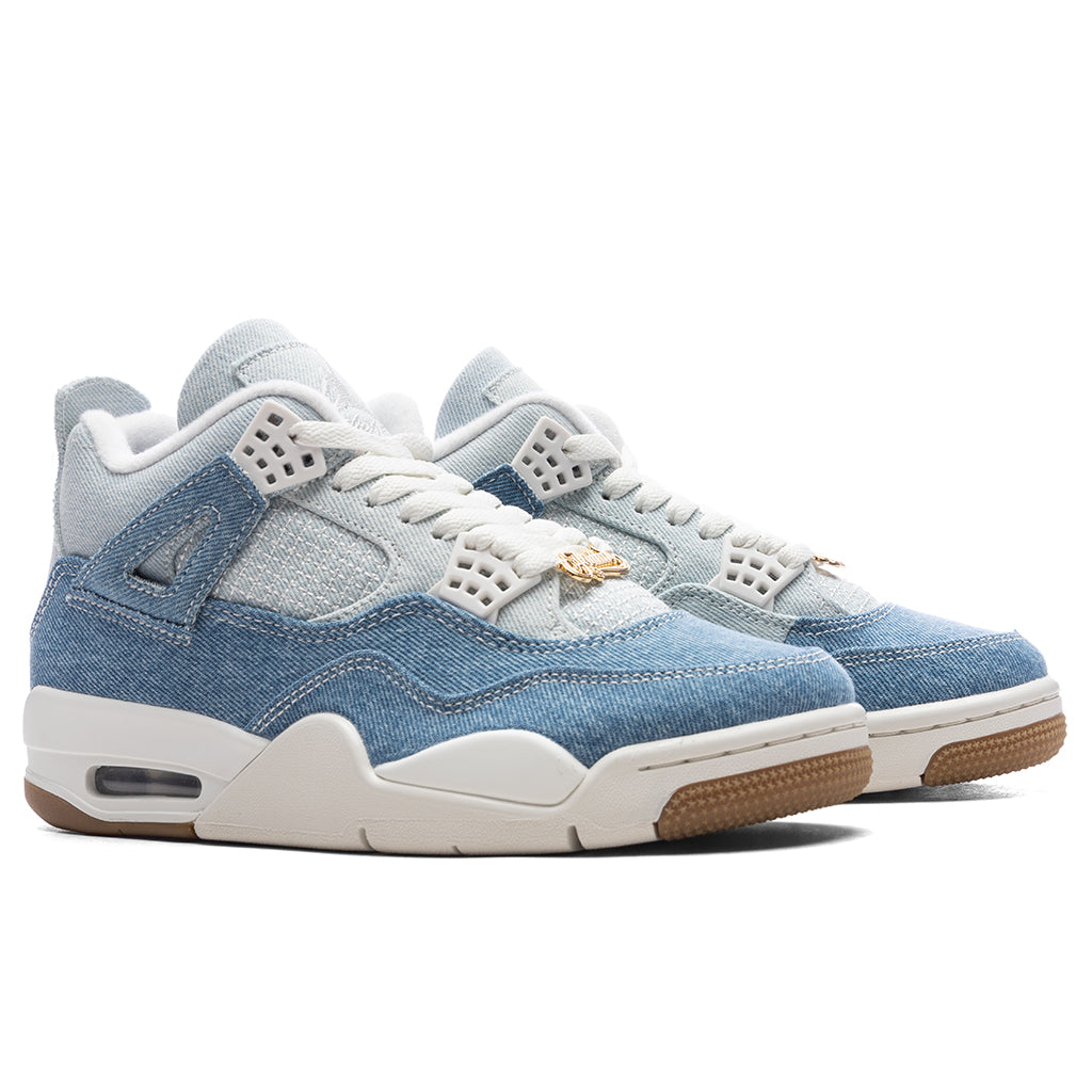 Women's Air Jordan 4 Retro Tex 'Worn Blue' - Sail/Gum Light Brown/Worn Blue