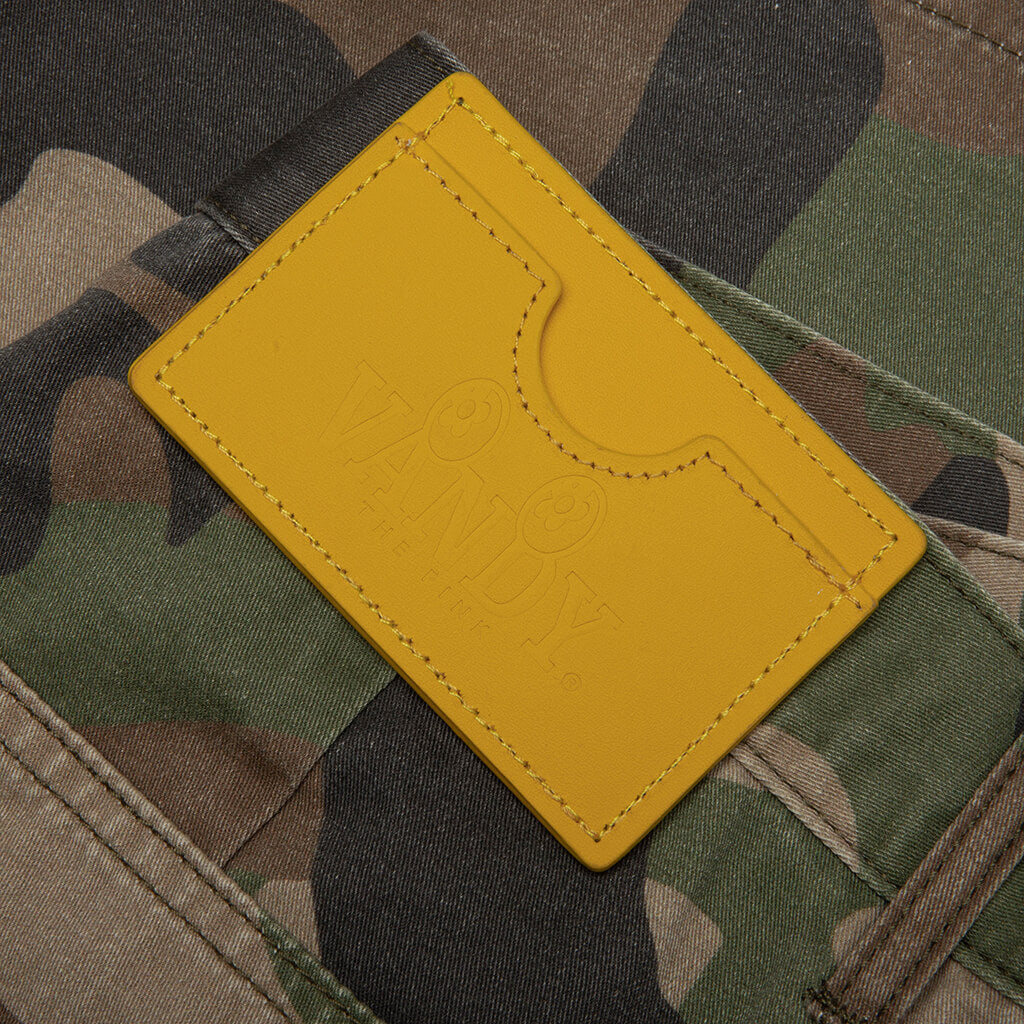 Woodland Camo Shorts -  Washed Green