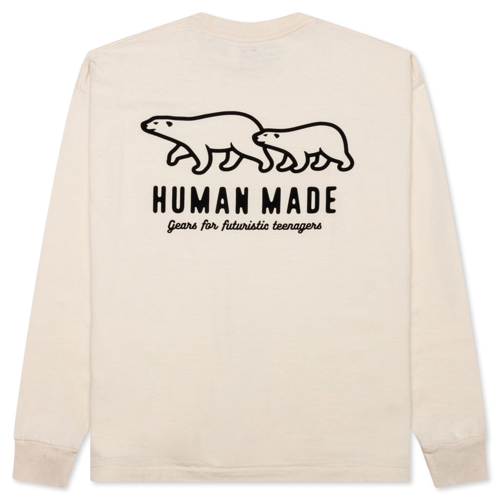 Wool Blended L/S T-Shirt - White