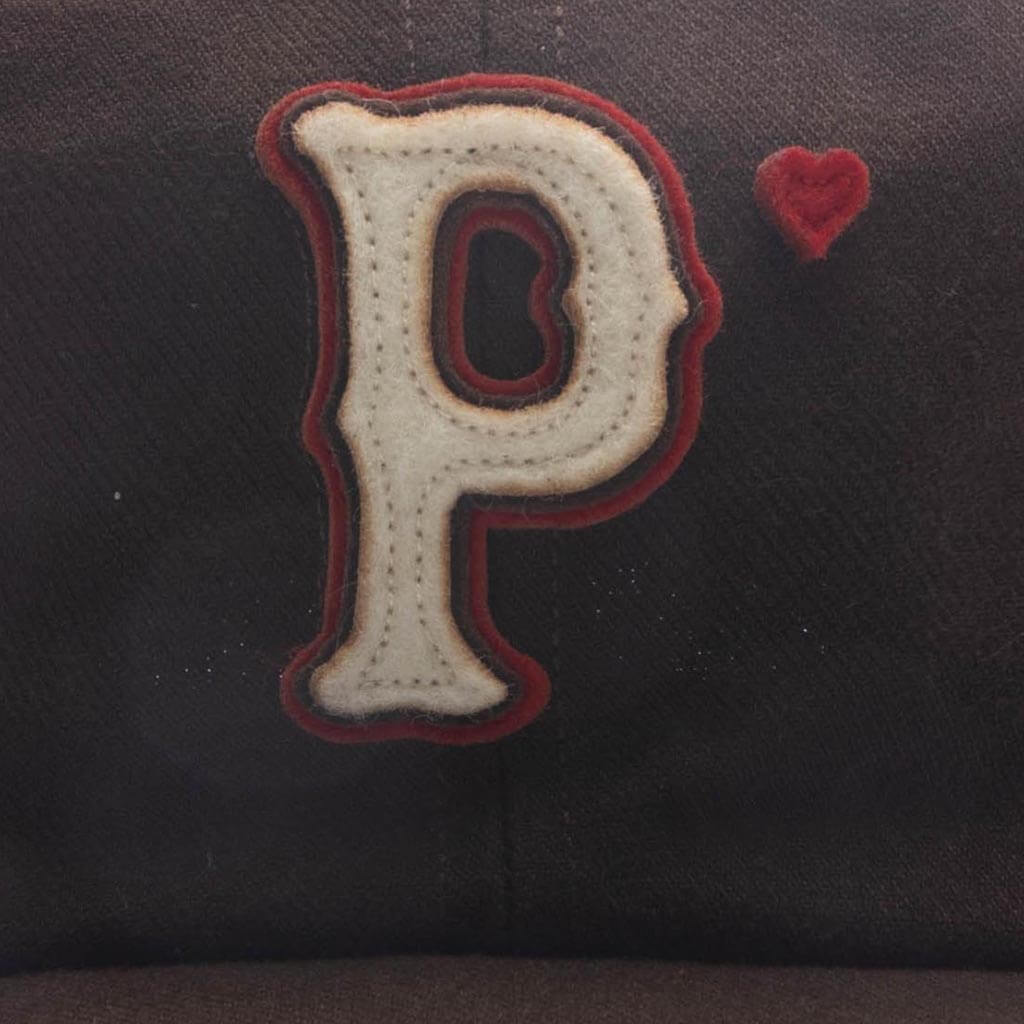 Wool Baseball "P" Hat - Brown