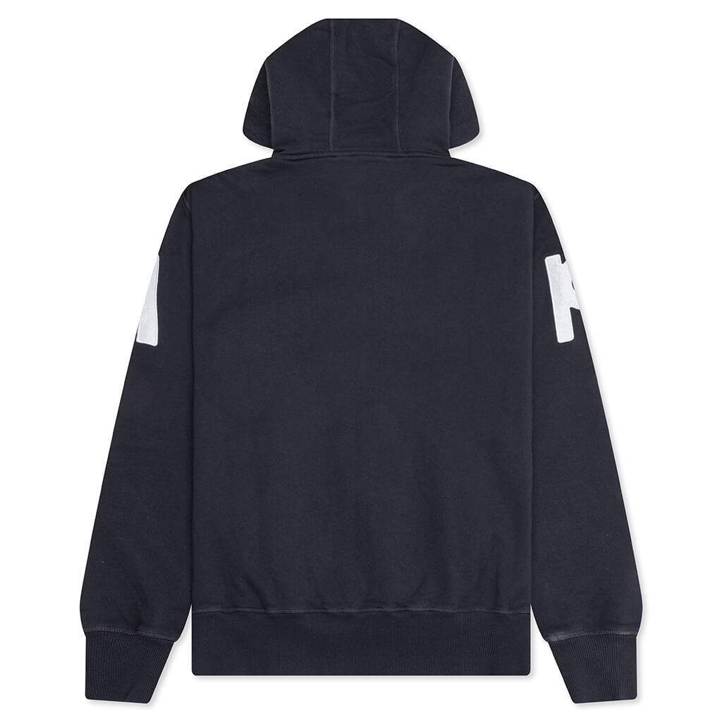 Word Salad Zip Hooded Sweatshirt - Dark Navy