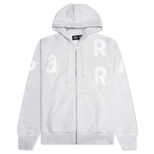 Word Salad Zip Hooded Sweatshirt - Heather Grey
