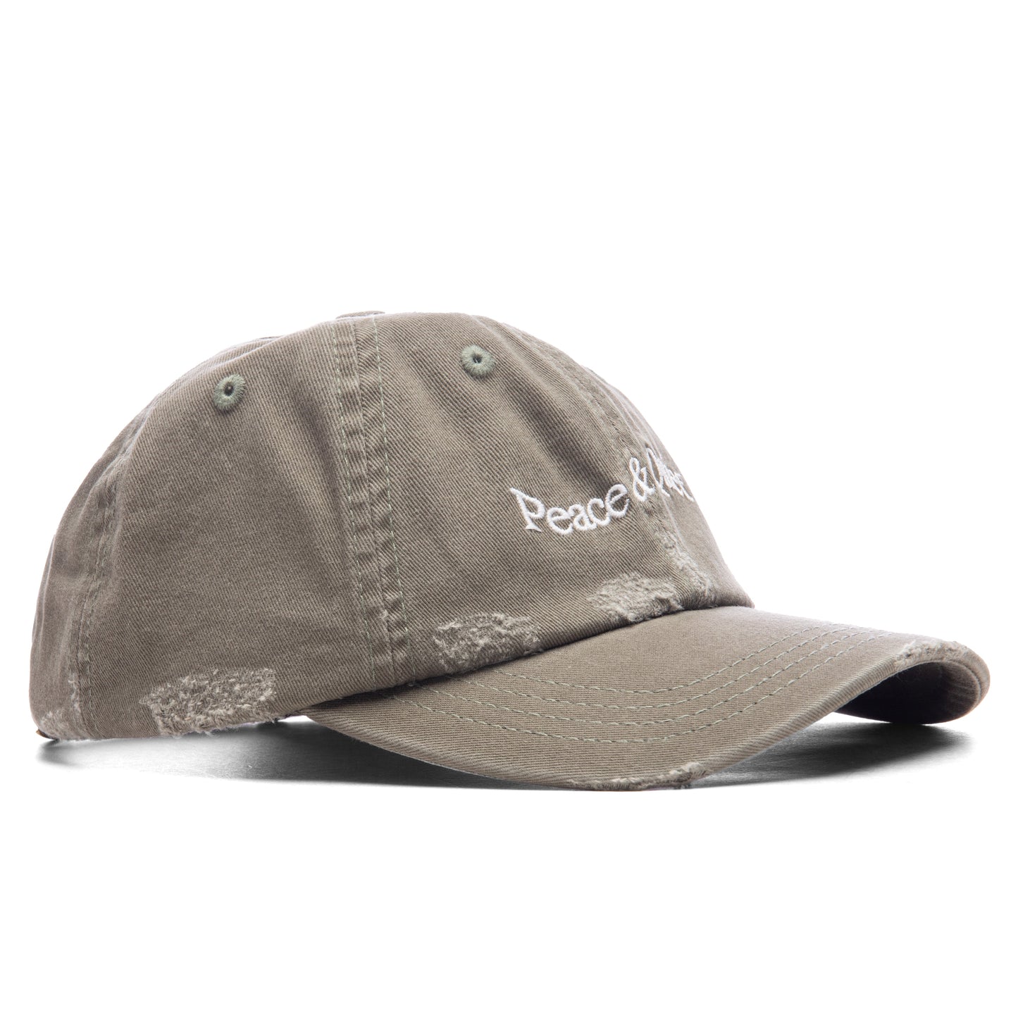 Wordmark Distressed Dad Hat - Olive