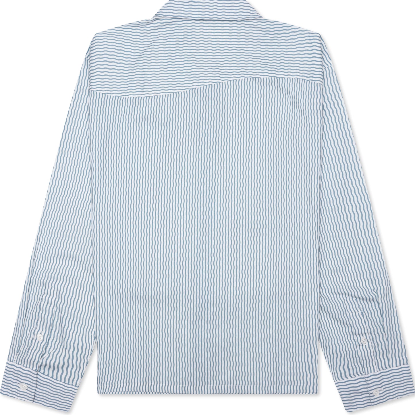 Wordmark Poplin Button-Up - Baby Blue