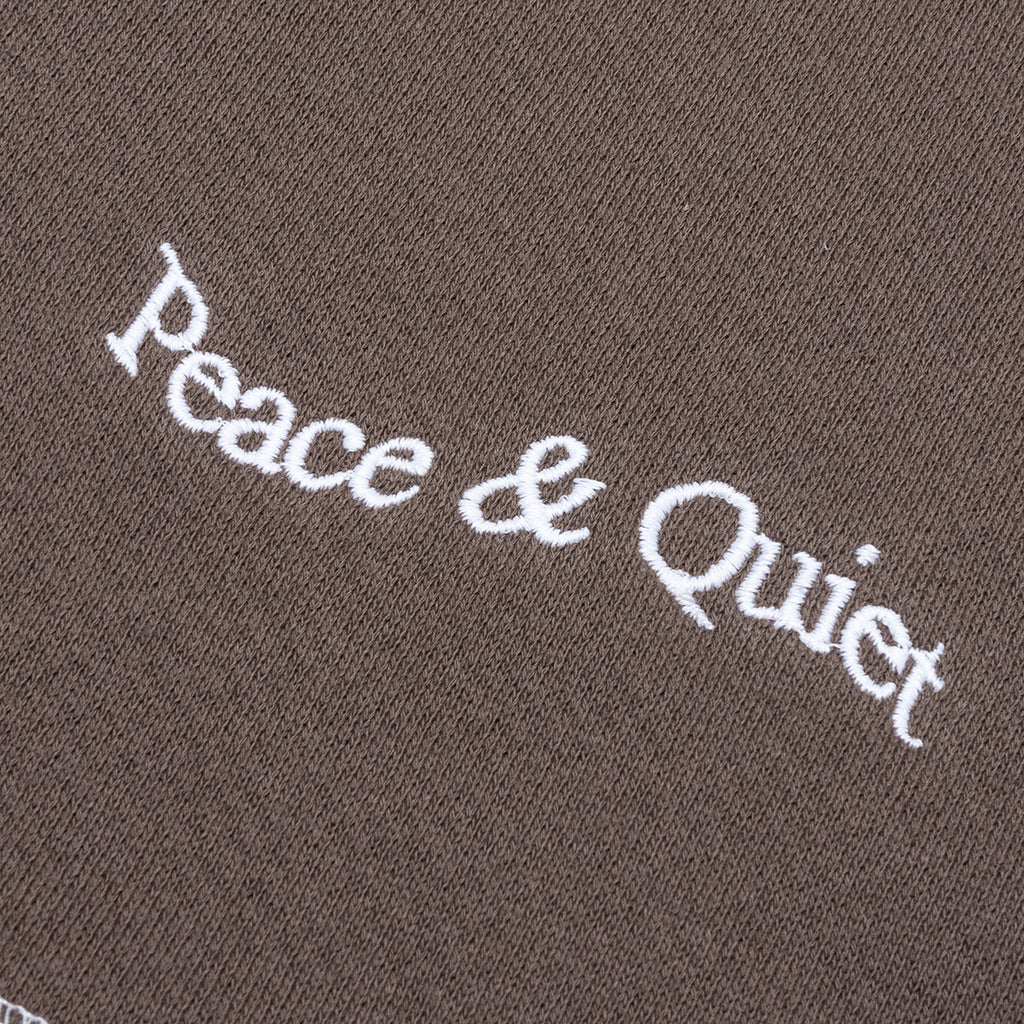 Wordmark Reverse Stitched Hoodie - Brown