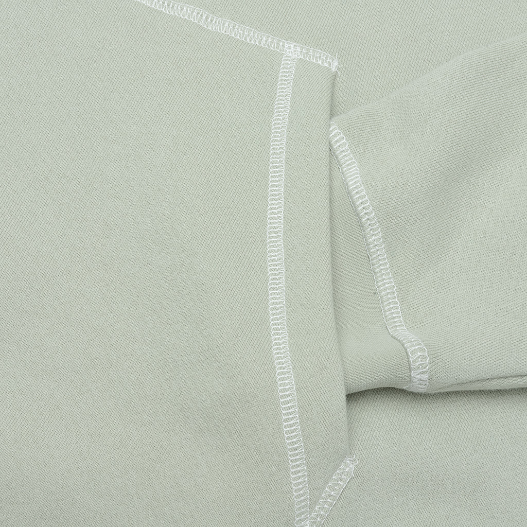Wordmark Reverse Stitched Hoodie - Sage