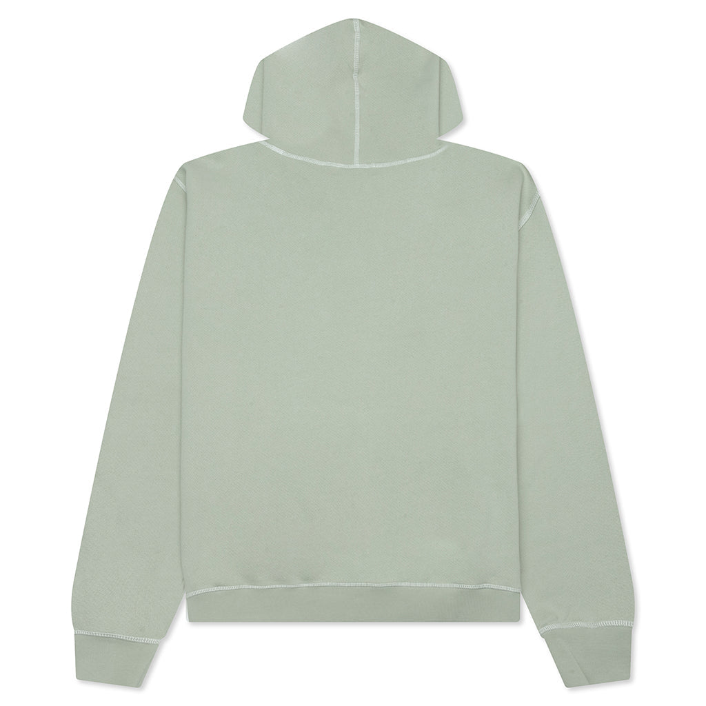 Wordmark Reverse Stitched Hoodie - Sage