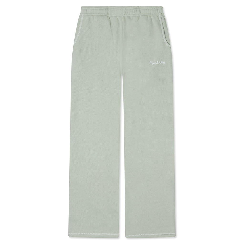 Wordmark Reverse Stitched Sweatpants - Sage