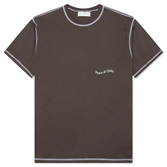 Wordmark Reverse Stitched T-Shirt - Brown