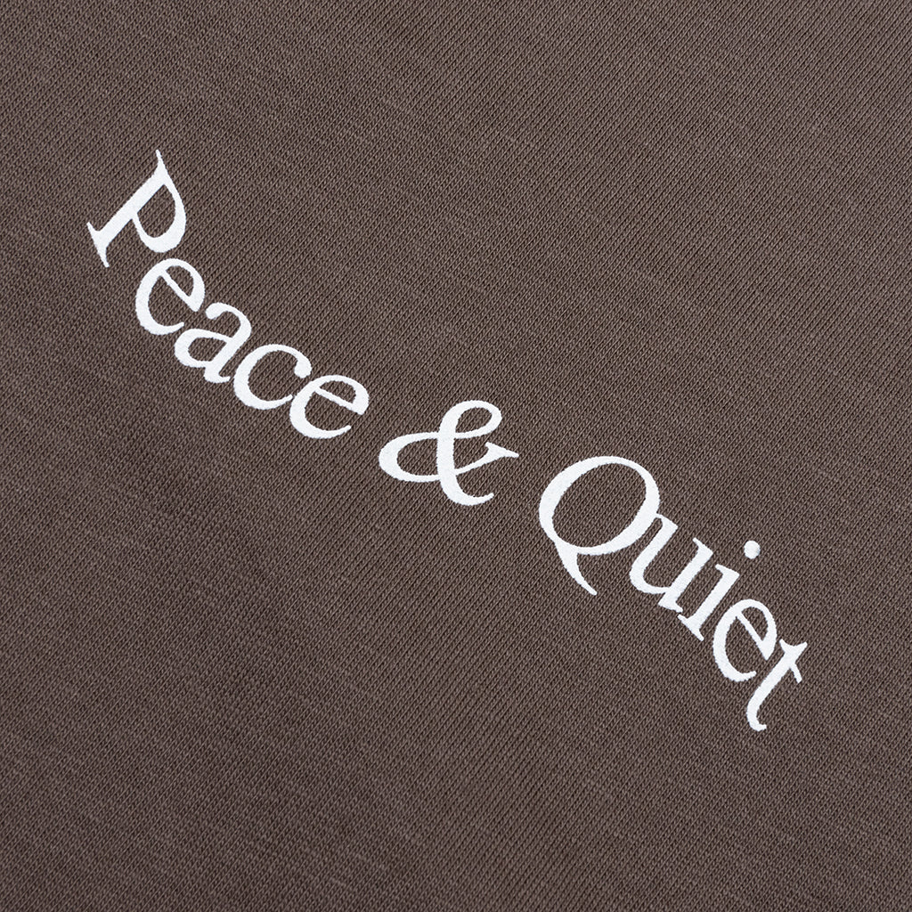 Wordmark Reverse Stitched T-Shirt - Brown