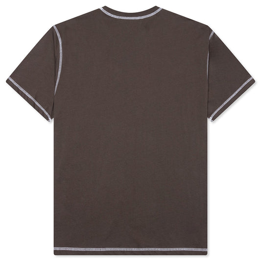 Wordmark Reverse Stitched T-Shirt - Brown