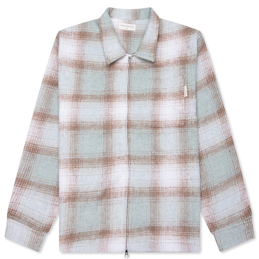 Wordmark Zip Shirt - Sage