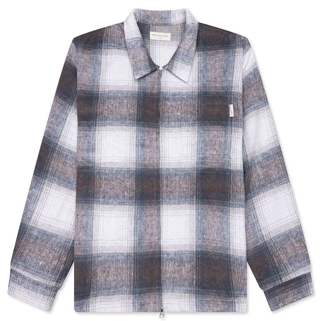 Wordmark Zip Shirt - Slate