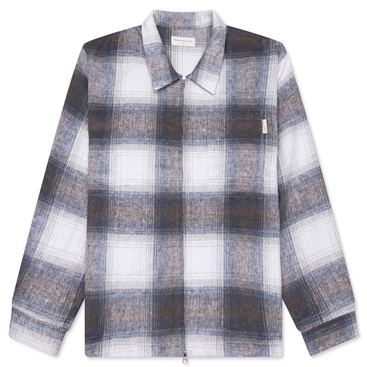 Wordmark Zip Shirt - Slate