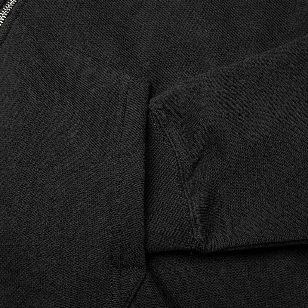 Wordmark Zip Up Hoodie - Black