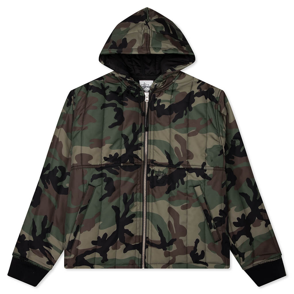 Work Jacket Quilted Nylon - Woodland Camo