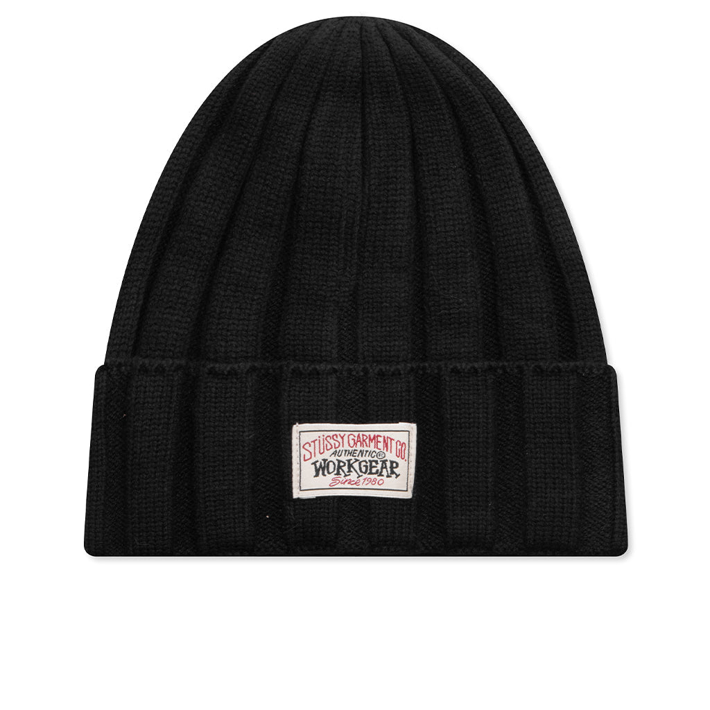 Workwear Cuff Beanie - Black