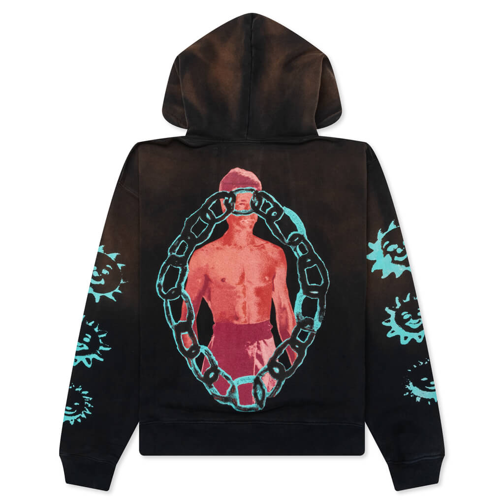Xiao Long Oversized Hoodie - Bleached Black