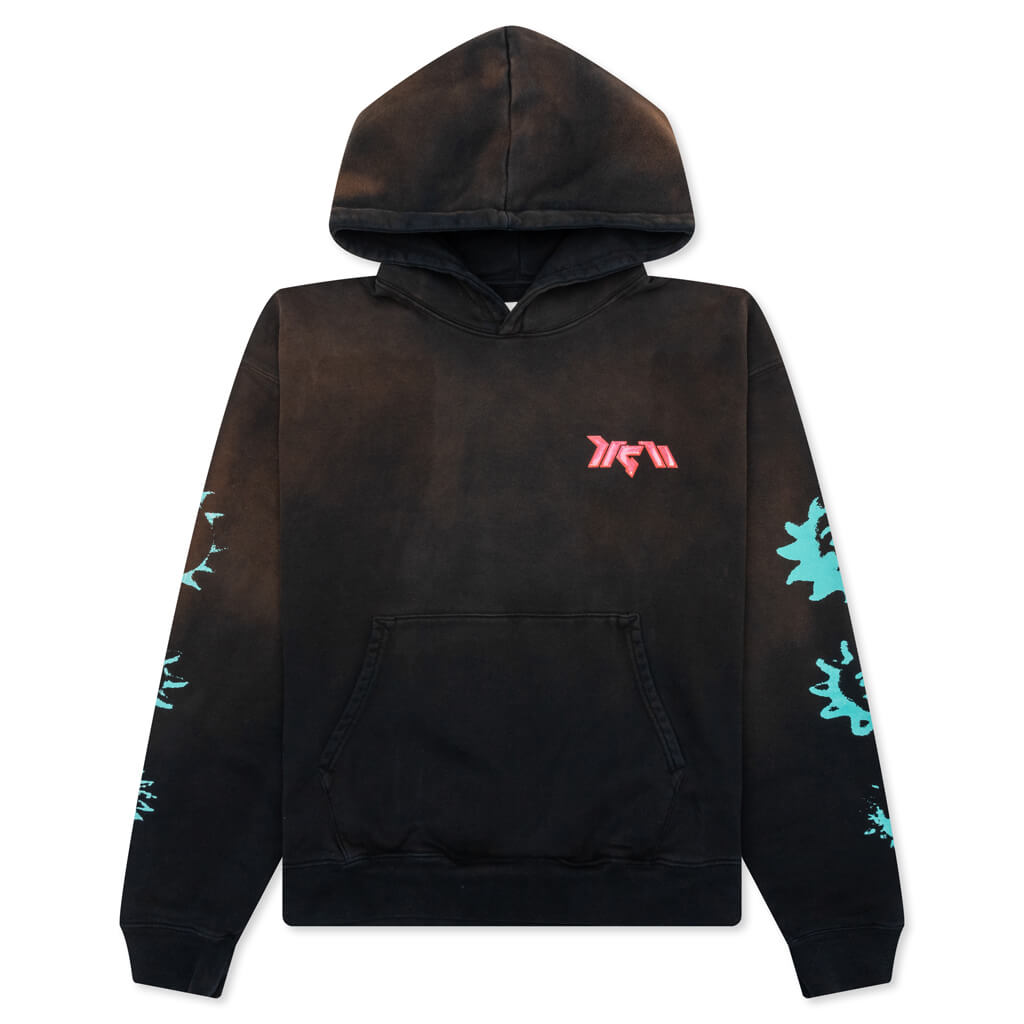 Xiao Long Oversized Hoodie - Bleached Black