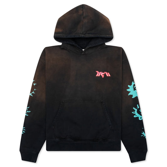 Xiao Long Oversized Hoodie - Bleached Black