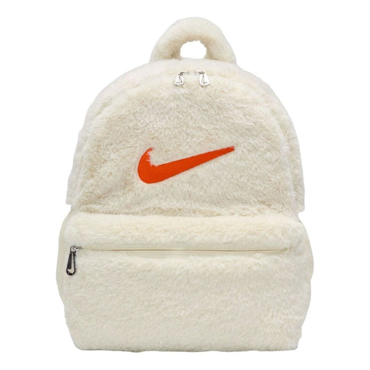 (GS) Nike Faux Fur 11L Backpack 'Coconut Milk Safety Orange' FZ1330-113
