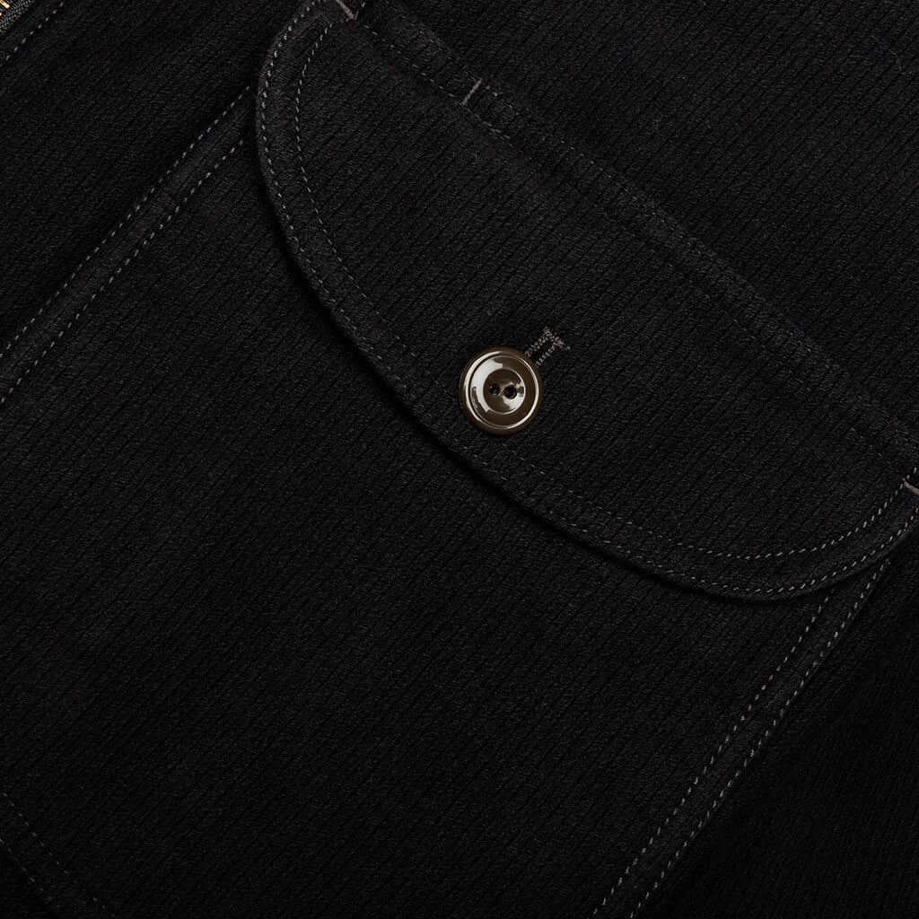 Zip-Up Work Jacket - Black