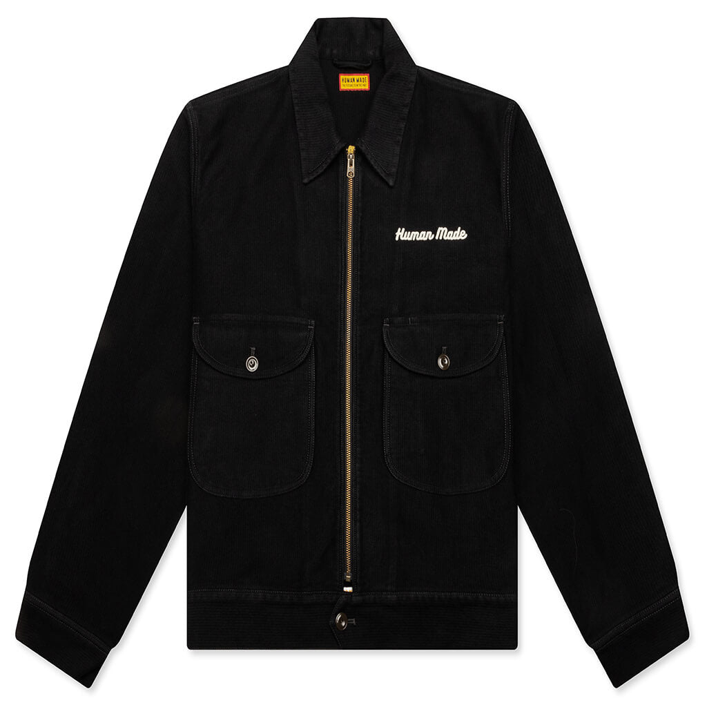 Zip-Up Work Jacket - Black