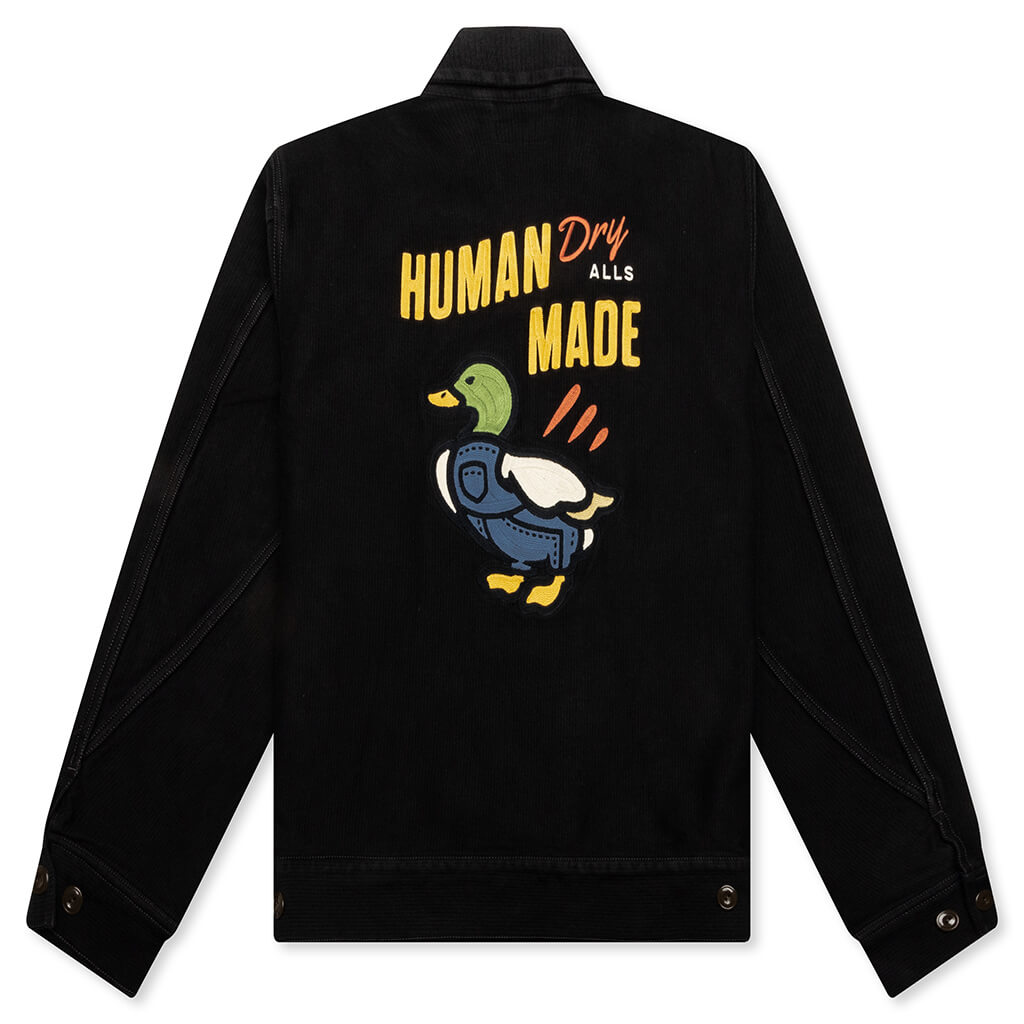 Zip-Up Work Jacket - Black