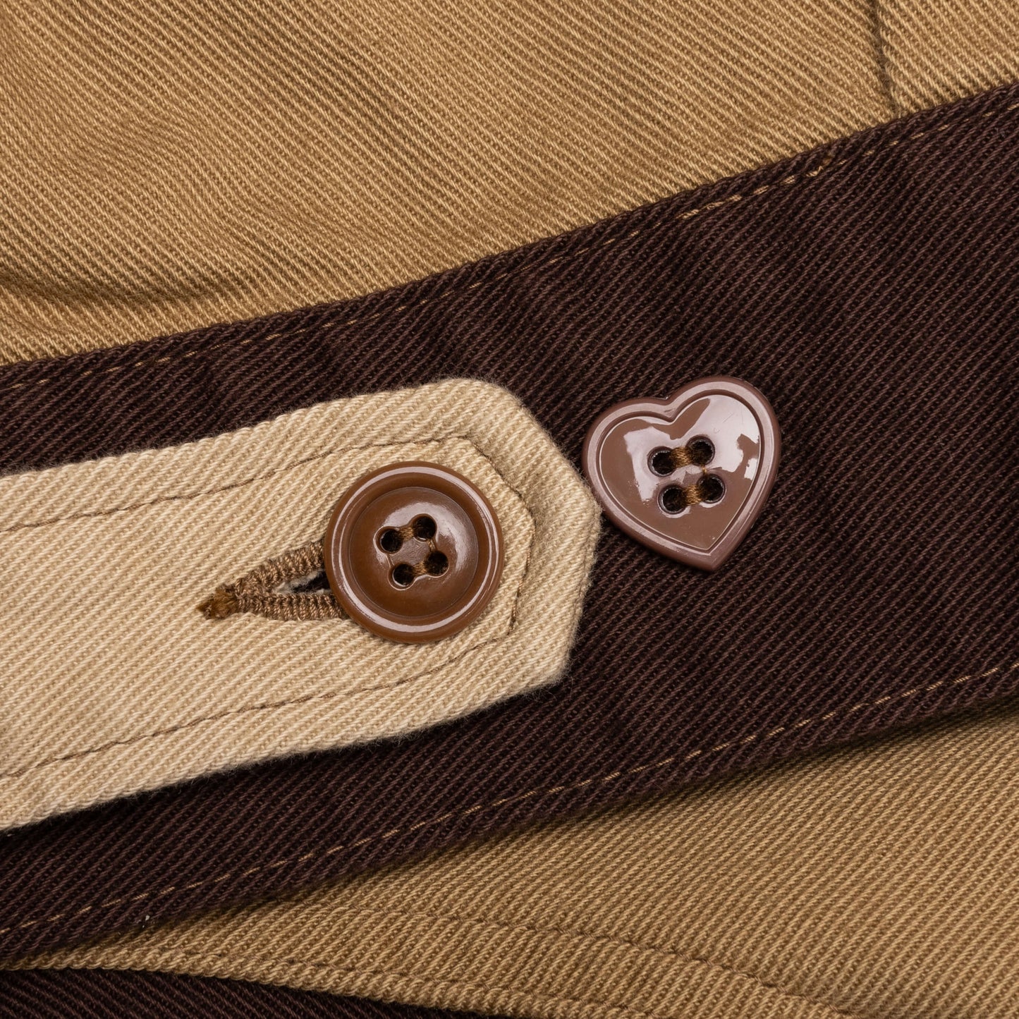 Zip-Up Work Jacket - Brown