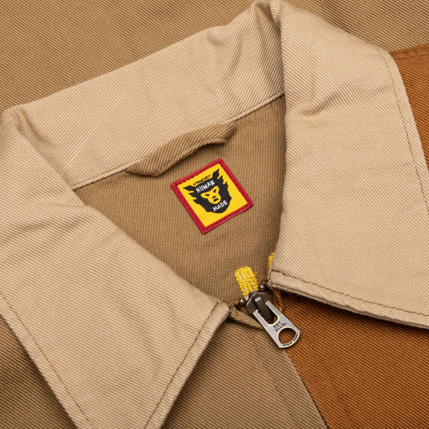 Zip-Up Work Jacket - Brown