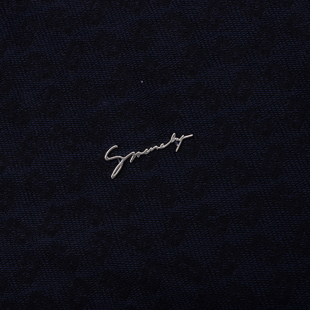 Zipped Hoodie In Monogram 72 Jacquard - Black/Navy