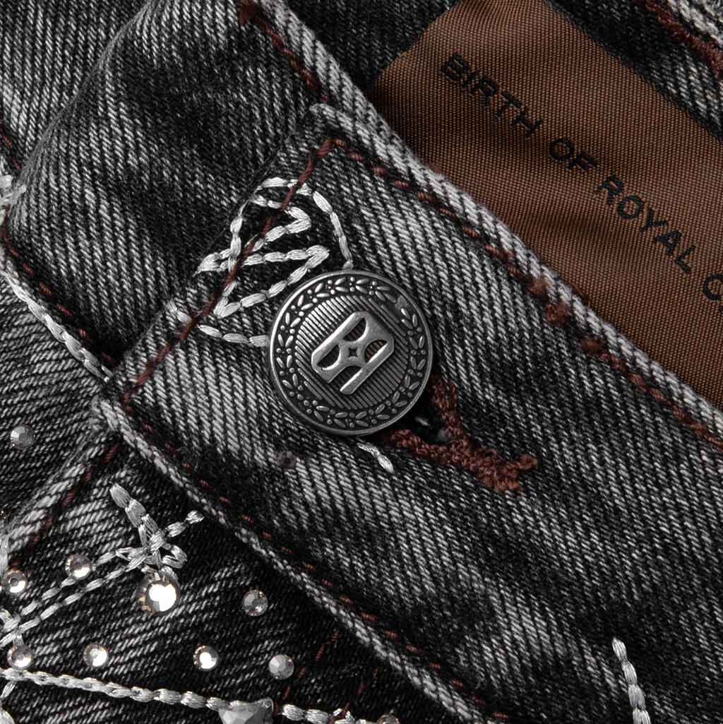 20K Zodiac Diamond Denim Pants - Black