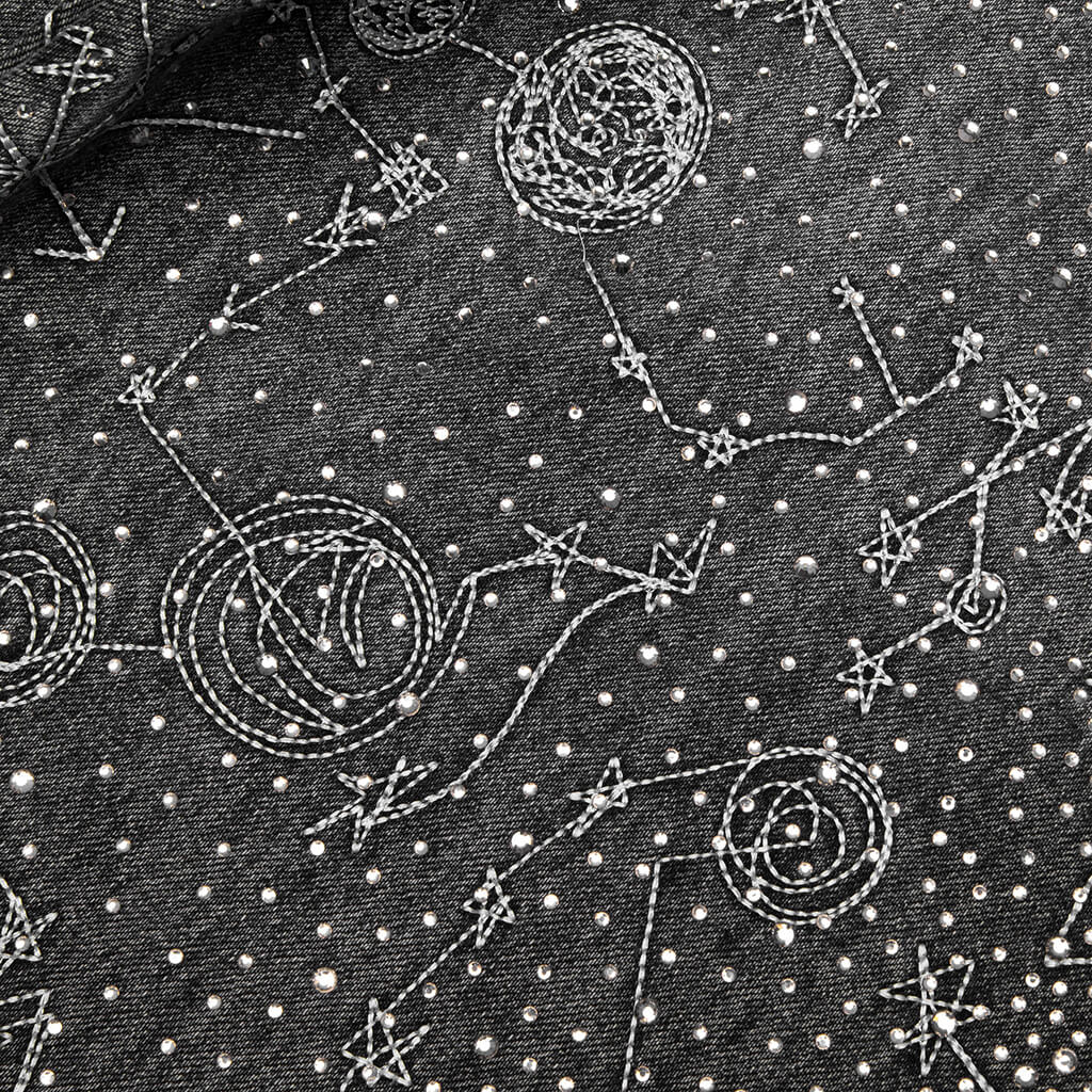 20K Zodiac Diamond Denim Pants - Black