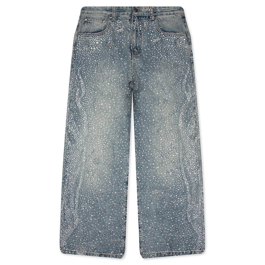 20K Zodiac Diamond Denim Pants - Blue