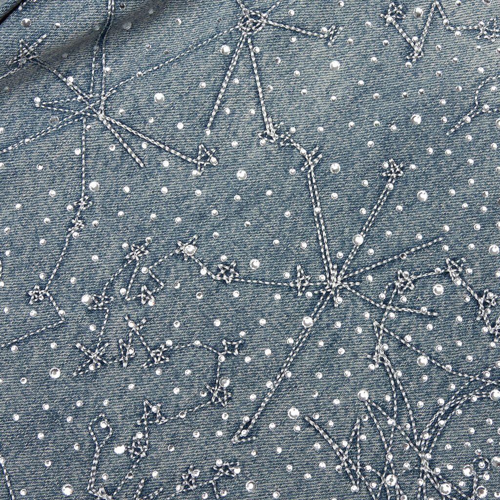20K Zodiac Diamond Denim Pants - Blue