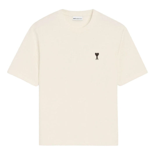 AMI Small Heart Logo Boxy Fit T-Shirt 'White Cream' UTS387-726-136