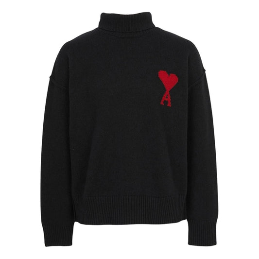 AMI Turtleneck Knitwear T-Shirt 'Black' UKS839-018-009