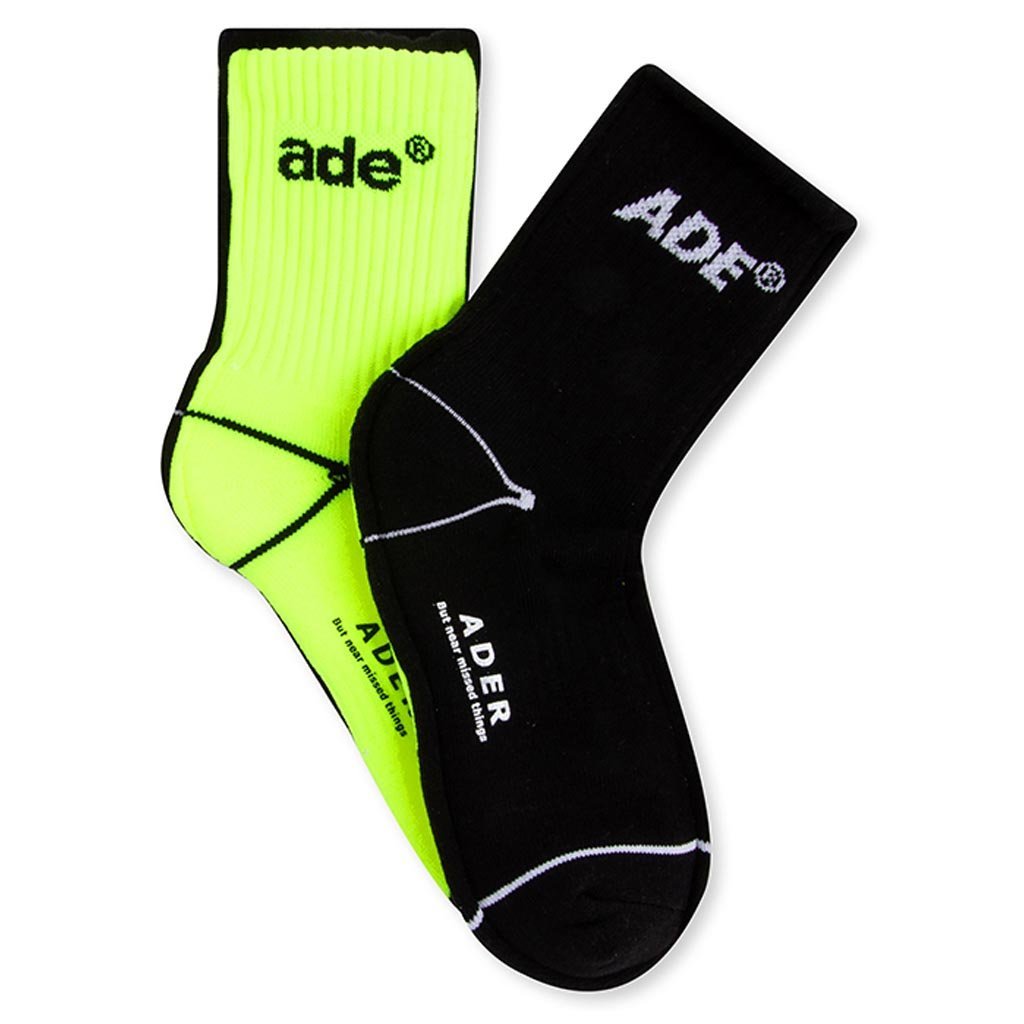 Ade Sewing Socks - Black/Green