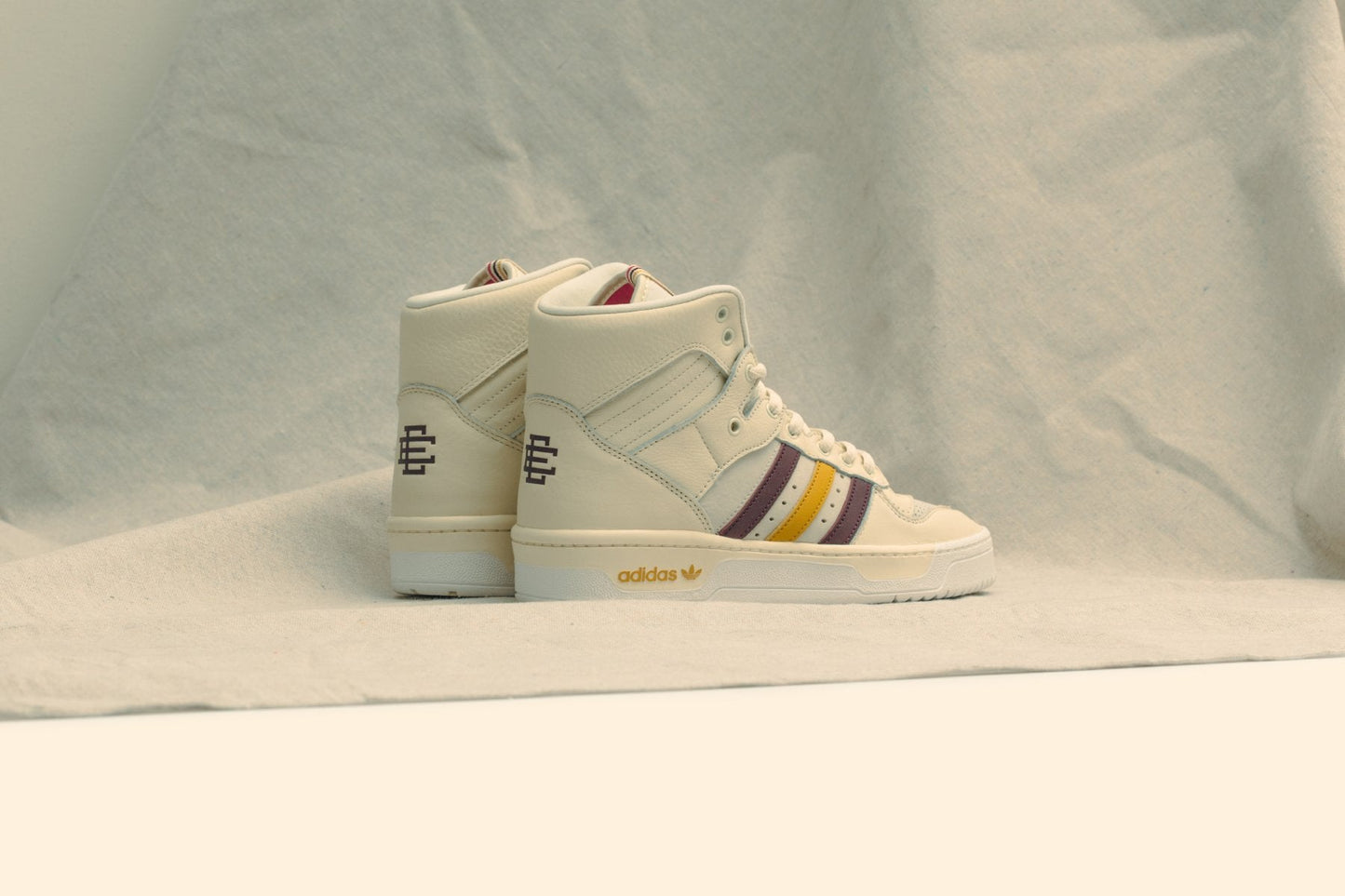 adidas Originals x Eric Emanuel Rivalry Hi - Crystal White/Night Red