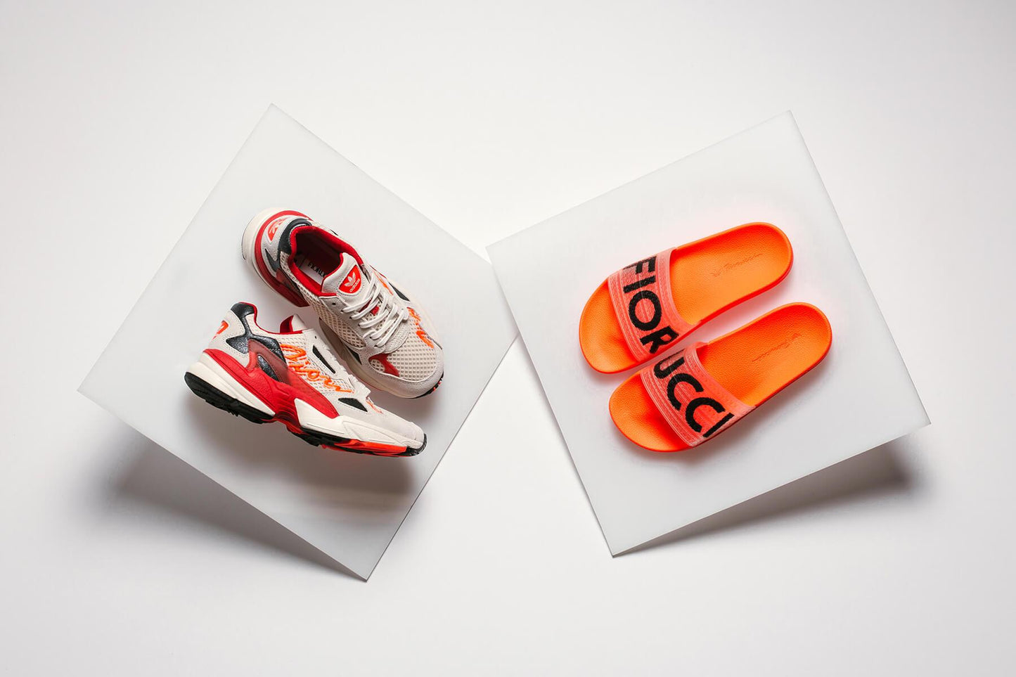 adidas Originals x Fiorucci Adilette Slide - Solar Orange/Black