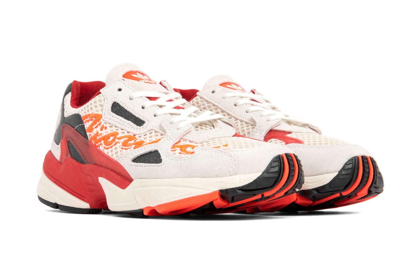 adidas Originals x Fiorucci Falcon W - Off White/Red/Neon Solar Orange