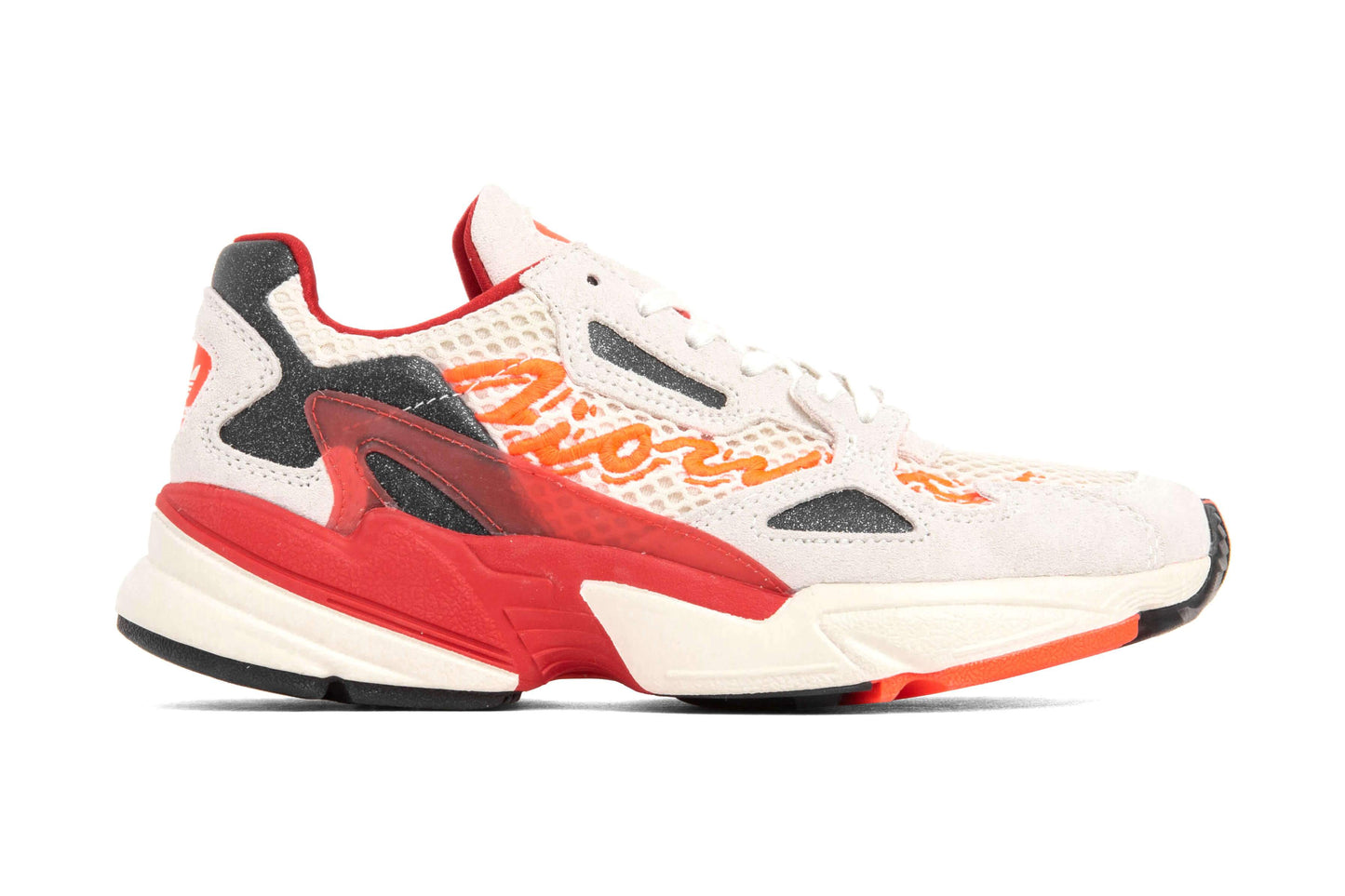 adidas Originals x Fiorucci Falcon W - Off White/Red/Neon Solar Orange