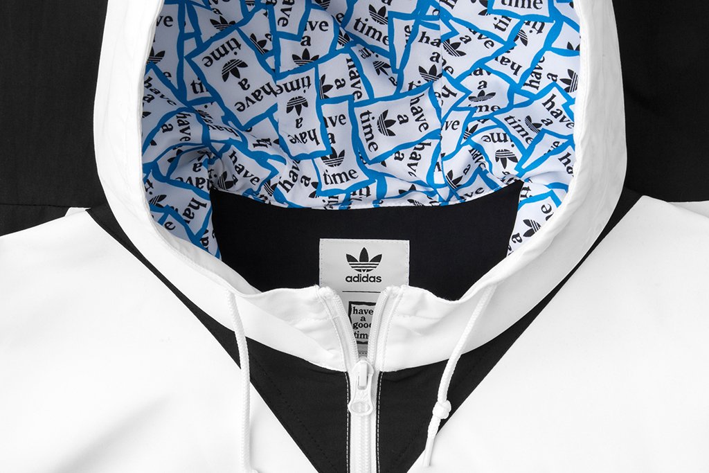 adidas Originals x Have A Good Time Pullover Windbreaker - White/Black