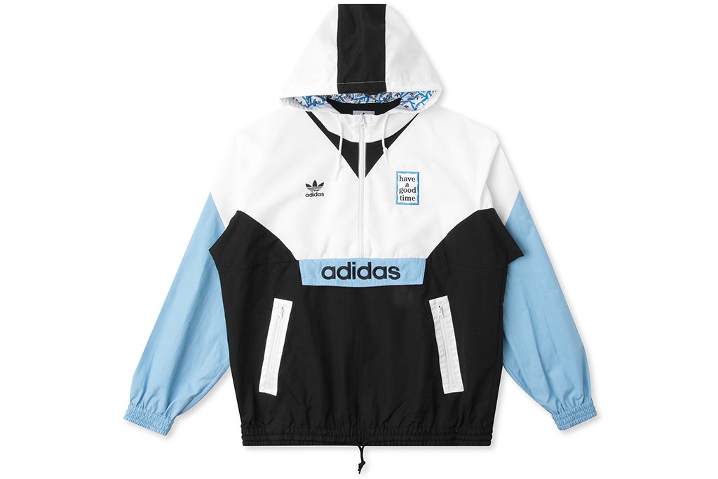 adidas Originals x Have A Good Time Pullover Windbreaker - White/Black