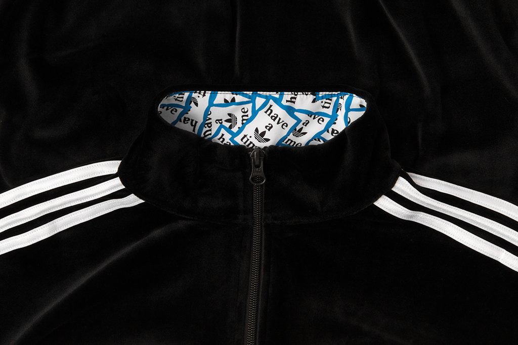 adidas Originals x Have A Good Time Velour Track Top - Black