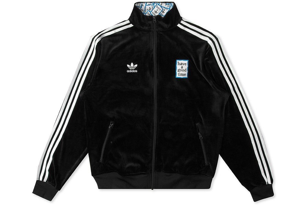 adidas Originals x Have A Good Time Velour Track Top - Black